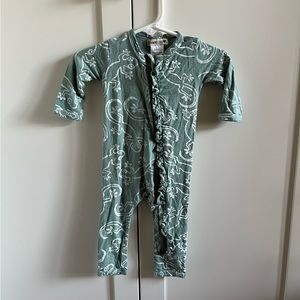 Spearmint Love Baby Girl Lizard Print Sleeper Pjs 3-6 Months